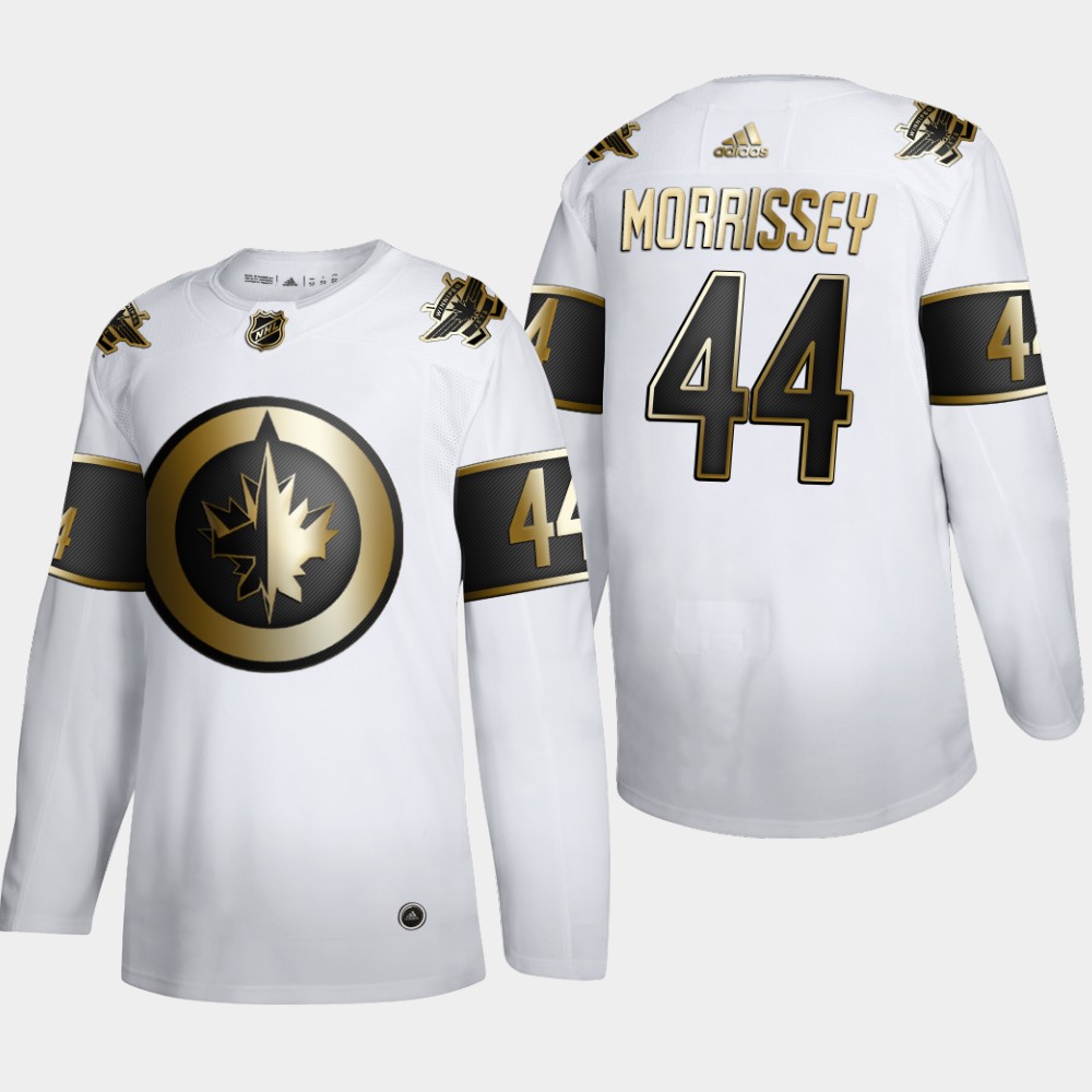 Men Winnipeg Jets #44 Josh Morrissey Adidas White Golden Edition Limited Stitched NHL Jersey->winnipeg jets->NHL Jersey
